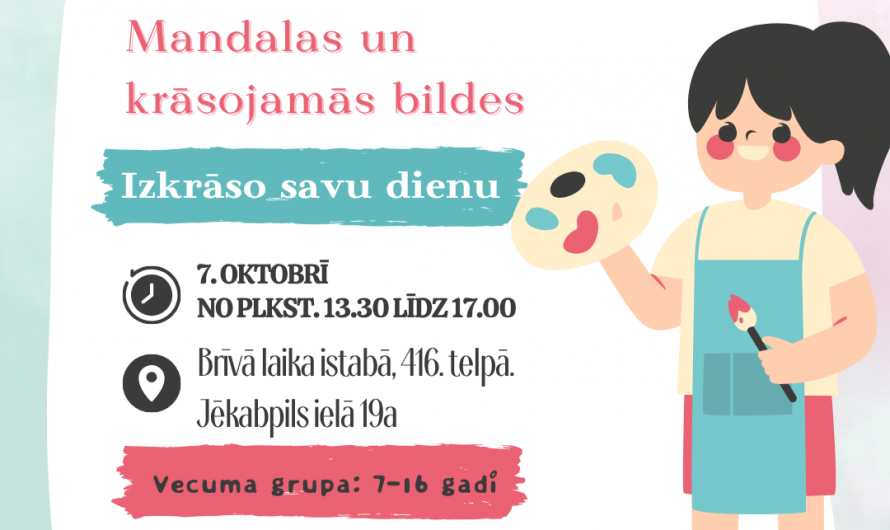 Izkrāso savu dienu un ļaujies mieram un radošumam!